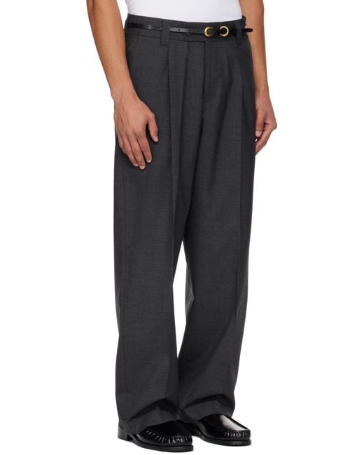 mfpen Black Patch Trousers for men