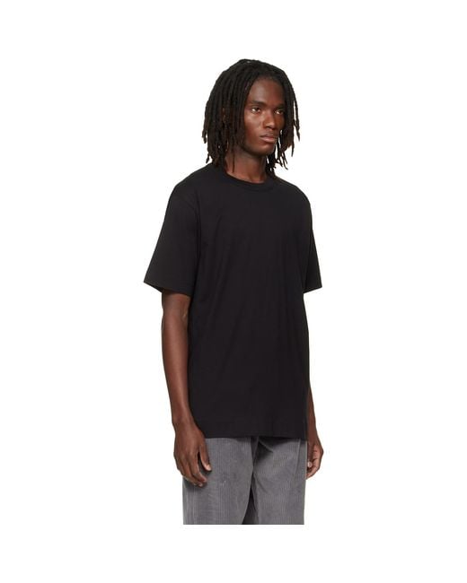 Dries Van Noten Black Regular Fit Cotton T-Shirt for men