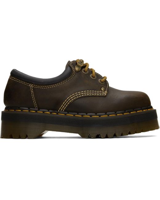 メンズ Dr. Martens ブラウン 8053 4i Quad Arc ダービー Black