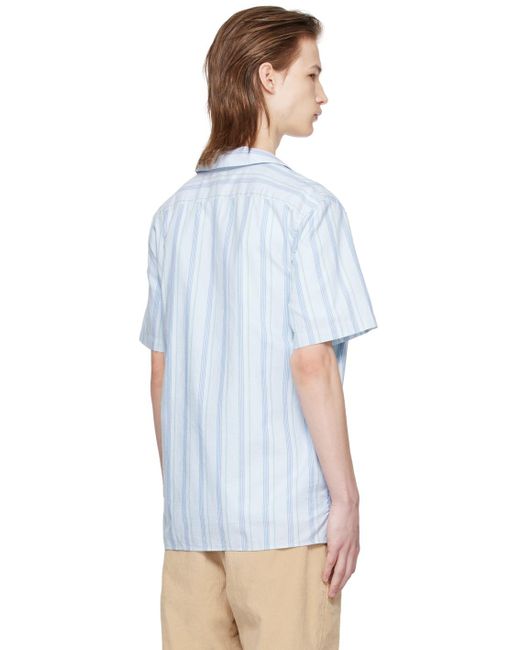 PS by Paul Smith White Blue Stripe Shirt for men