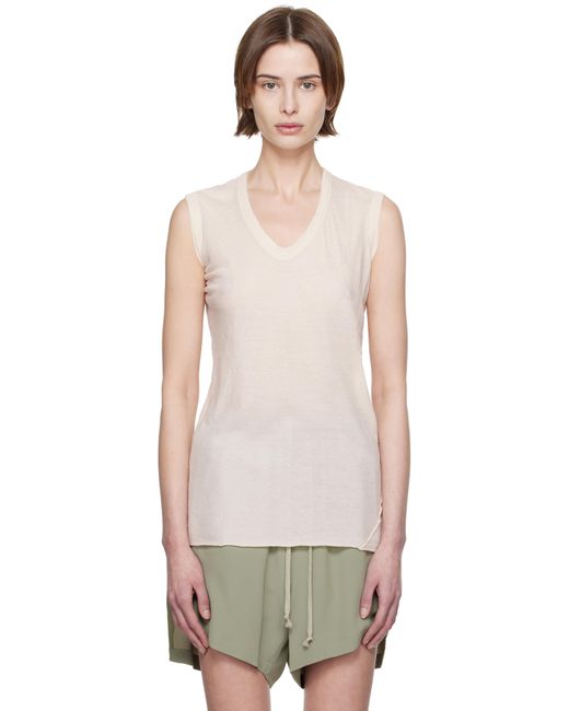 Rick Owens Black Off- Hollywood V-Neck Tank Top