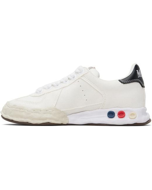 Maison Mihara Yasuhiro Black Off- 'Herbie' Og Sole Canvas Low-Top Sneakers
