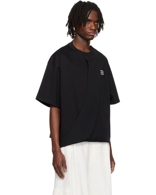 NAMESAKE Black Jodye Twist T-Shirt for men