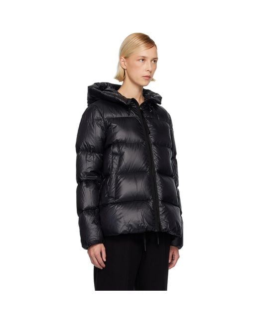 Moncler Black Serittes Hooded Short Down Jacket