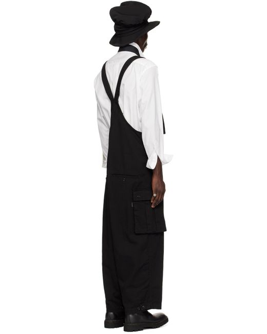 Salopette noire à pattes boutonnées Yohji Yamamoto pour homme en coloris Black