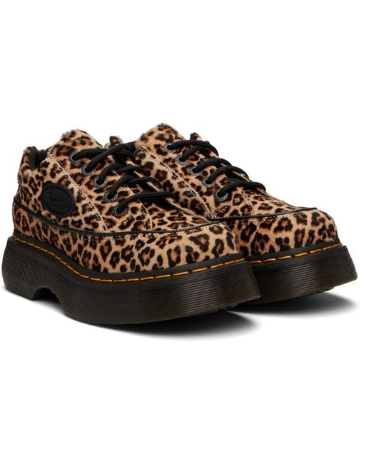 Dr. Martens Black Tan Buzz 5-Eye Leopard Derbys