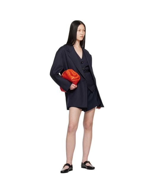 Bottega Veneta Orange Teen Lauren 1980 With Chain Clutch
