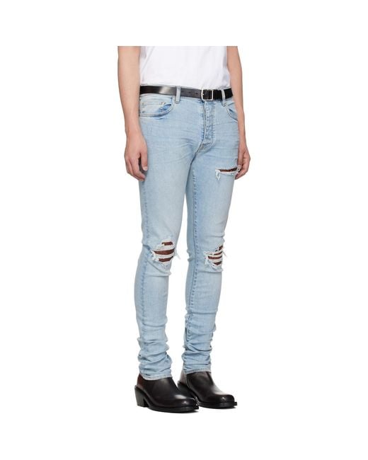 Amiri Blue Croc Mx1 Jeans for men