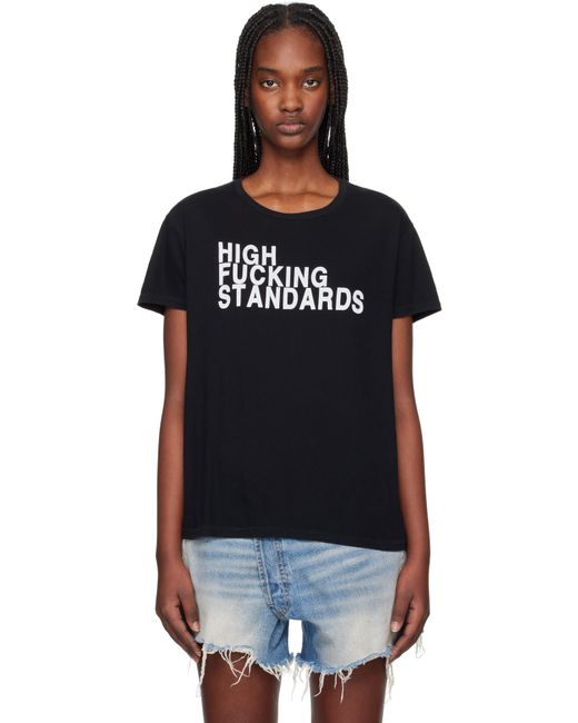R13 Black High F Standards T-Shirt