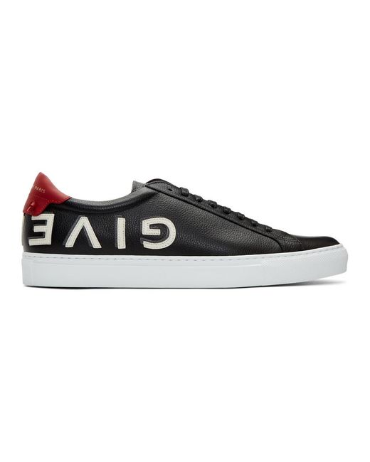 Givenchy Red Black Reverse Logo Urban Street Sneakers for men