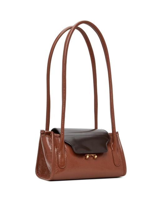 Marni Brown Leather Trunkette Bag
