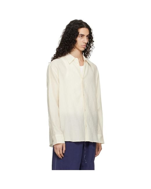 Studio Nicholson Black Off- View Shirt for men