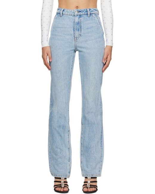 Alexander Wang Blue Fly High-rise Slimstacked Jeans