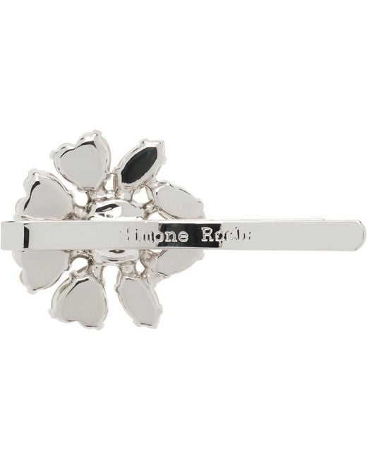 Simone Rocha Black Mini Heartbloom Hair Clip