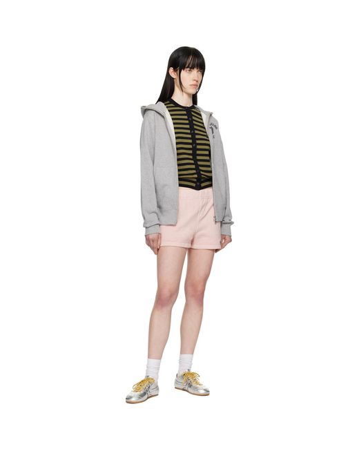 A Bathing Ape Pink Pigment Dyed One Point Sweat Shorts
