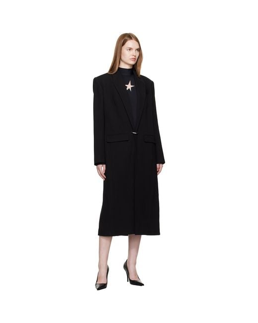 Mugler Black Pierced Tailored Coat