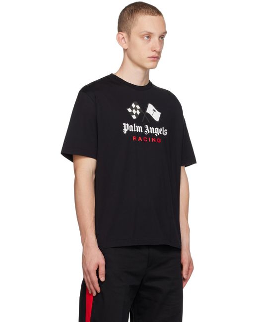 Palm Angels Black Moneygram Haas F1 Edition 'racing' T-shirt for men