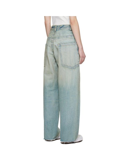 Maison Mihara Yasuhiro Blue Amateur Sewn Like Wide Jeans