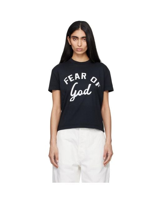 Fear Of God Black Varsity T-Shirt