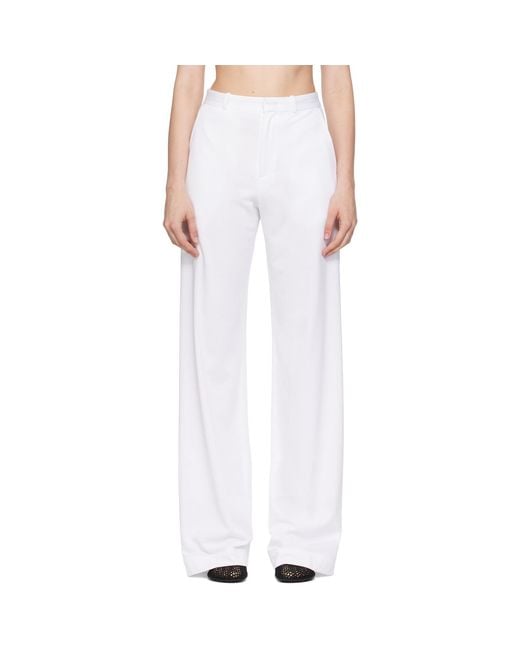 Marie Adam-Leenaerdt White Classic Trousers
