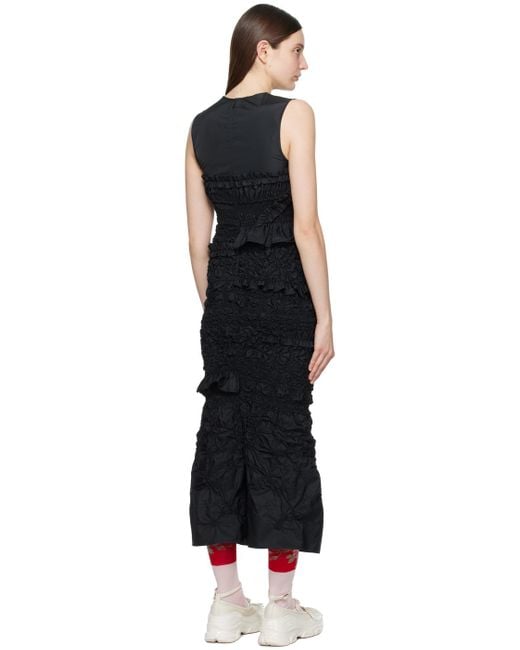 CECILIE BAHNSEN Black Vanda Midi Dress