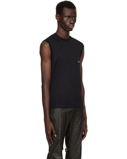 メンズ Mugler ブラック Pierced タンクトップ Black
