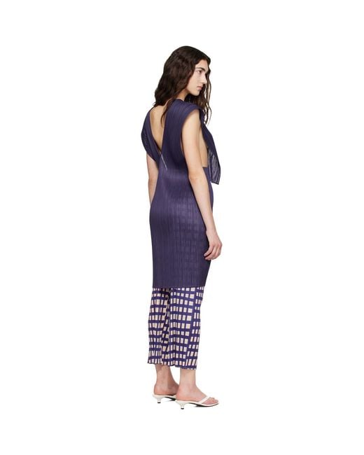 Pleats Please Issey Miyake Blue Lucid Pleats Top