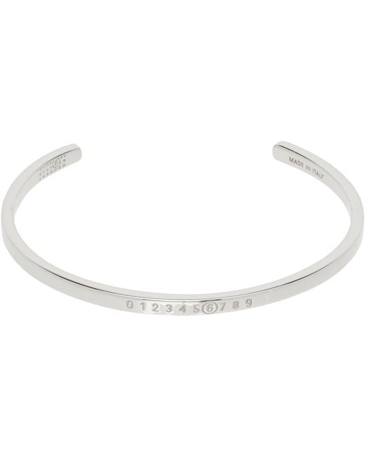 MM6 by Maison Margiela Black Numeric Minimal Signature Cuff Bracelet