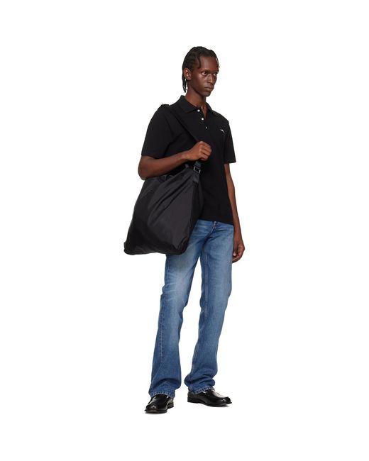 A.P.C. Black Backstage Crossbody Tote for men