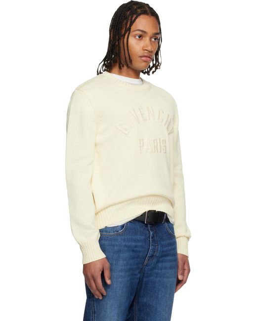 Givenchy Blue Off- Cotton Knit Sweater for men