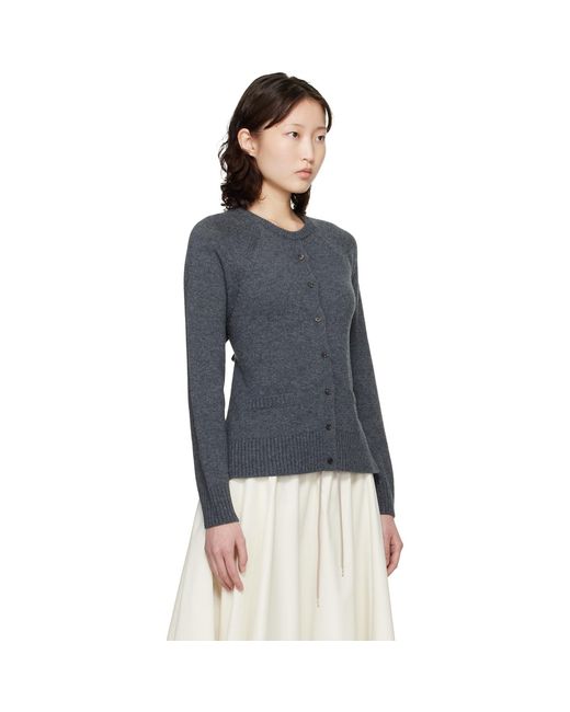 Cordera Blue Merino Wool Open-Back Cardigan