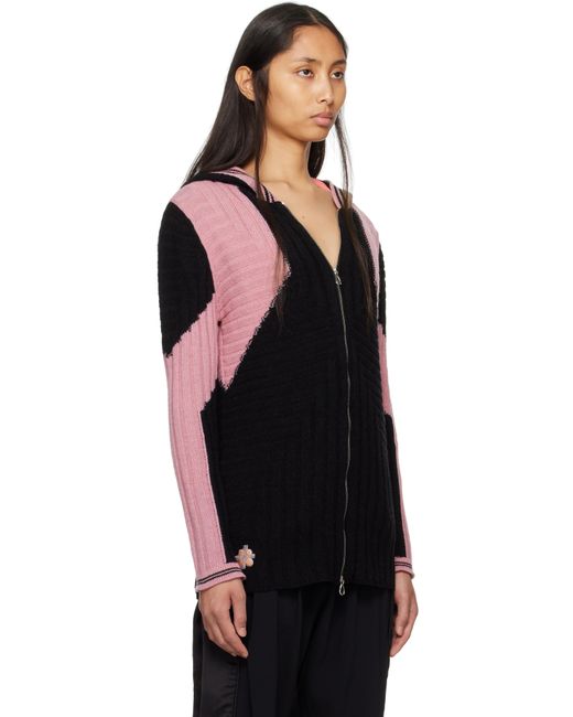 Kiko Kostadinov Black Dakota Oversized Knit Hoodie