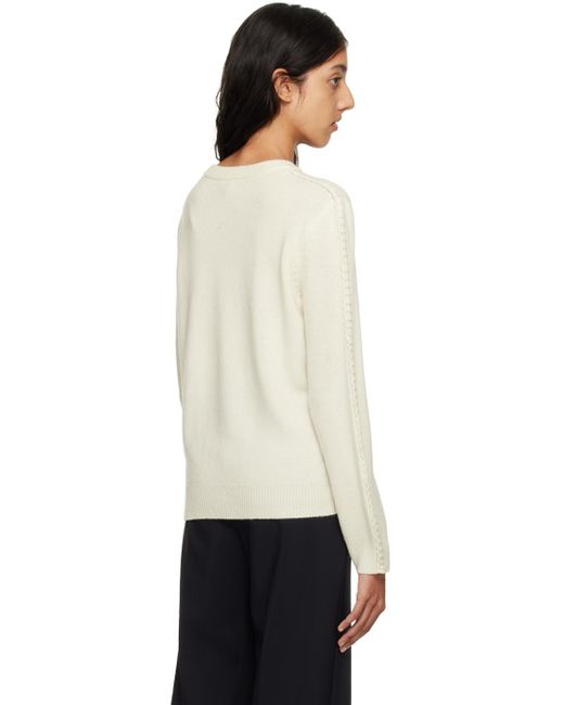 Theory Black Off-white Oversized Sweater