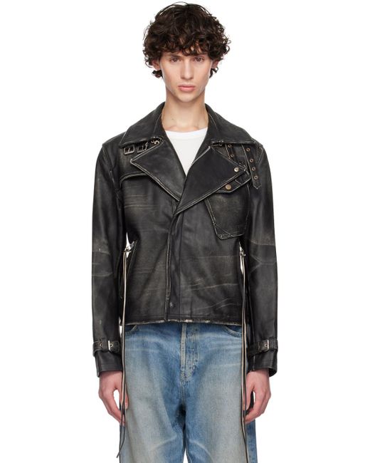 Eytys Black Achilles Leather Jacket for men