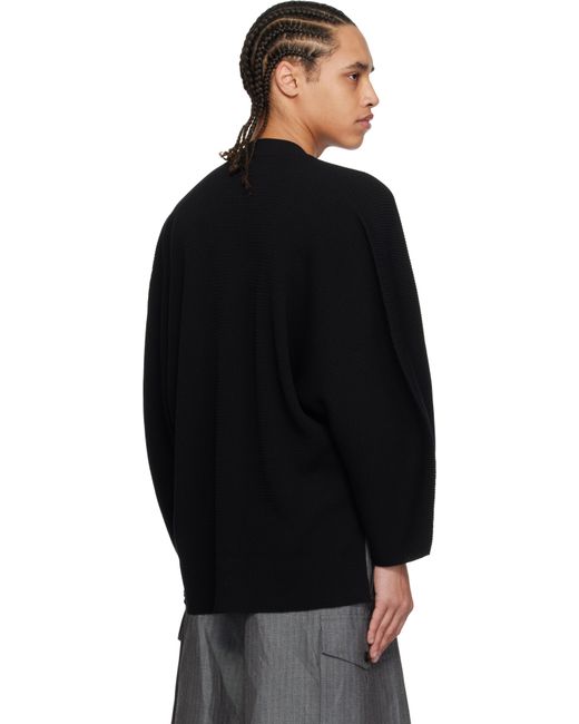 Pull Tight Twist Noir En Tricot De Coton Homme Plissé Issey Miyake pour homme en coloris Black