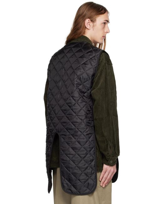 Engineered Garments Black Quilted Vest for men