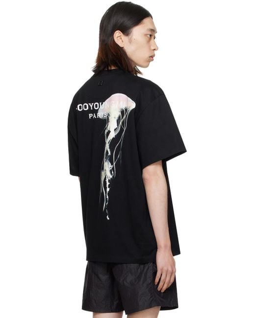 メンズ Wooyoungmi Luminous Jellyfish Tシャツ Black