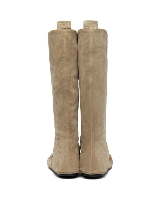 Acne Brown Slouch Saddle Tall Boots