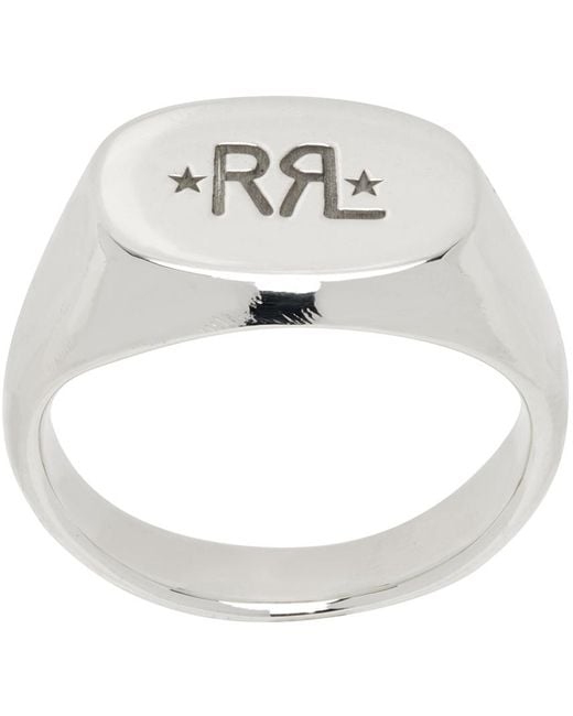 RRL Metallic Signet Ring for men