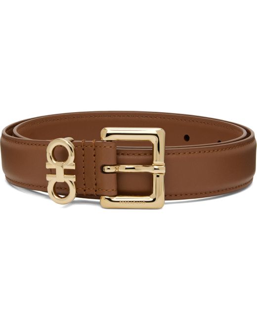 【関税込み】Ferragamo タン Double Gancini Fixed ベルト Ferragamo タン Double Gancini Fixed ベルト ブラック | Lyst
