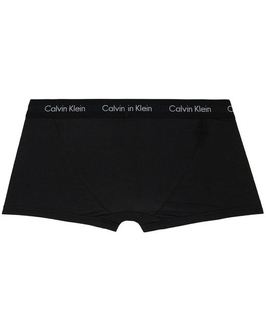 Calvin Klein Three-pack Black Low-rise Boxers for men