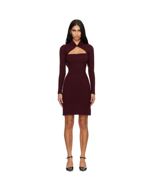 vivienne westwood burgundy dress Vivienne Westwood, Panther draped crpe gown, Women, Burgundy, US 4, Dresses, Materialmix
