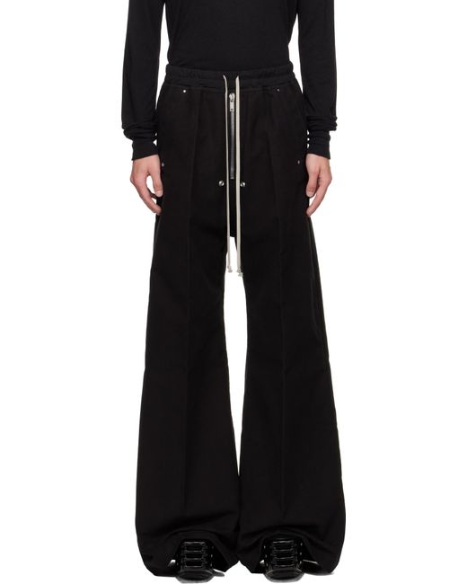 メンズ Rick Owens ブラック Concordians Bela ワイドパンツ Black