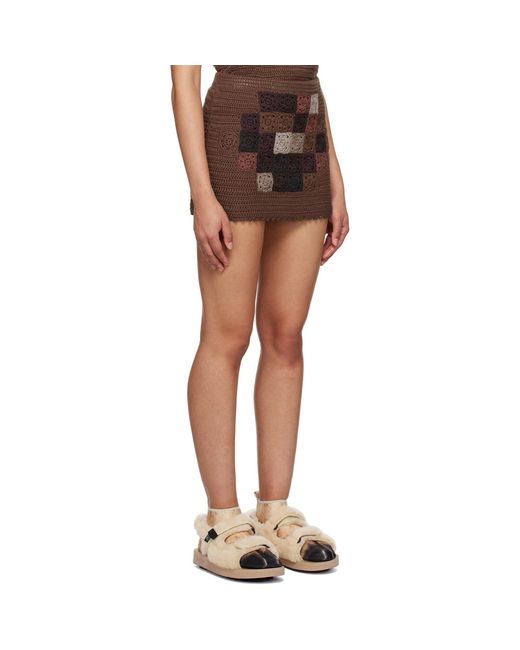 Minijupe Mosaic Brune Doublet en coloris Black