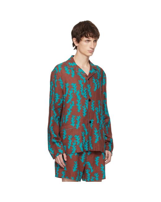 Zegna Blue Linen Shirt for men