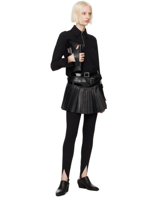 Junya Watanabe Black Layered Miniskirt