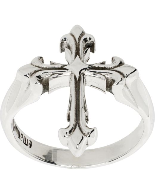 Emanuele Bicocchi Metallic Fleury Cross Ring for men