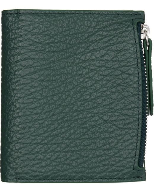 Maison Margiela Green Four Stitches Wallet for men