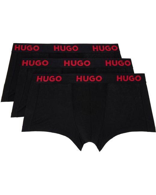 メンズ HUGO ボクサー 3枚セット Black