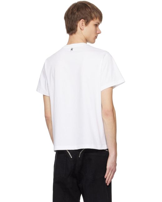 メンズ Mugler ホワイト ロゴアップリケ Tシャツ White